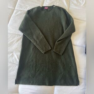 Olive Green Women's Sweater Dress
